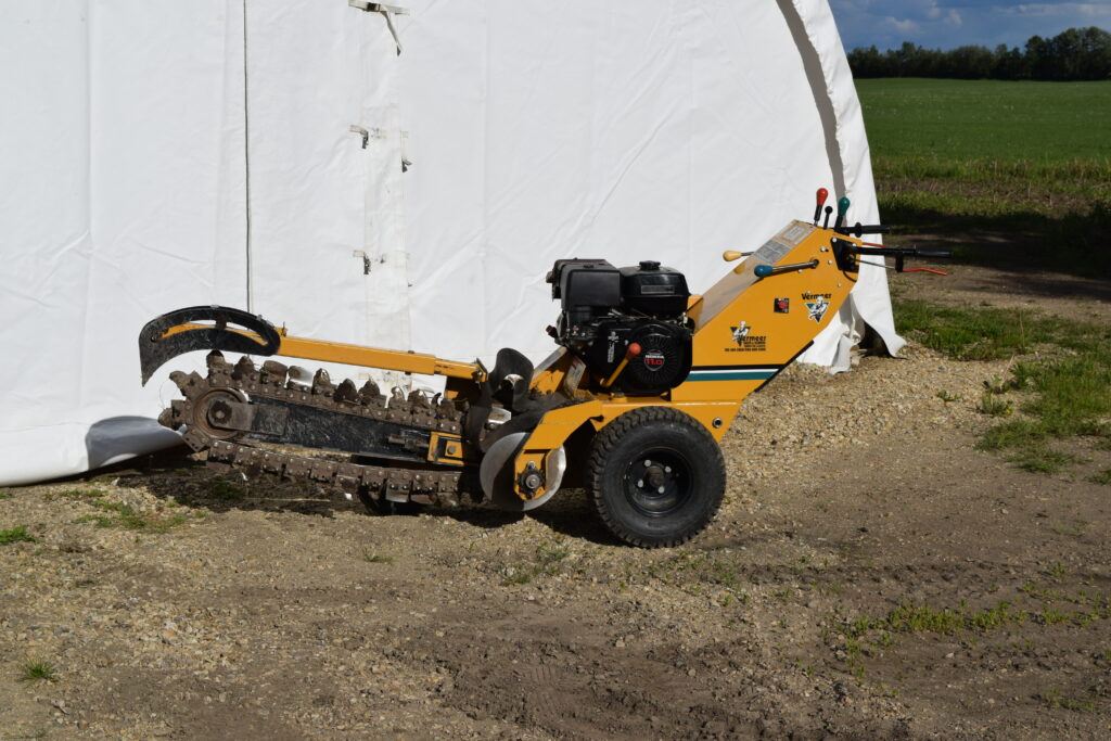Trencher for rent, 7E Landscaping & Rentals Barrhead, 7 Elements Landscaping & Rentals Barrhead Rentals, Landscape Equipment Rentals